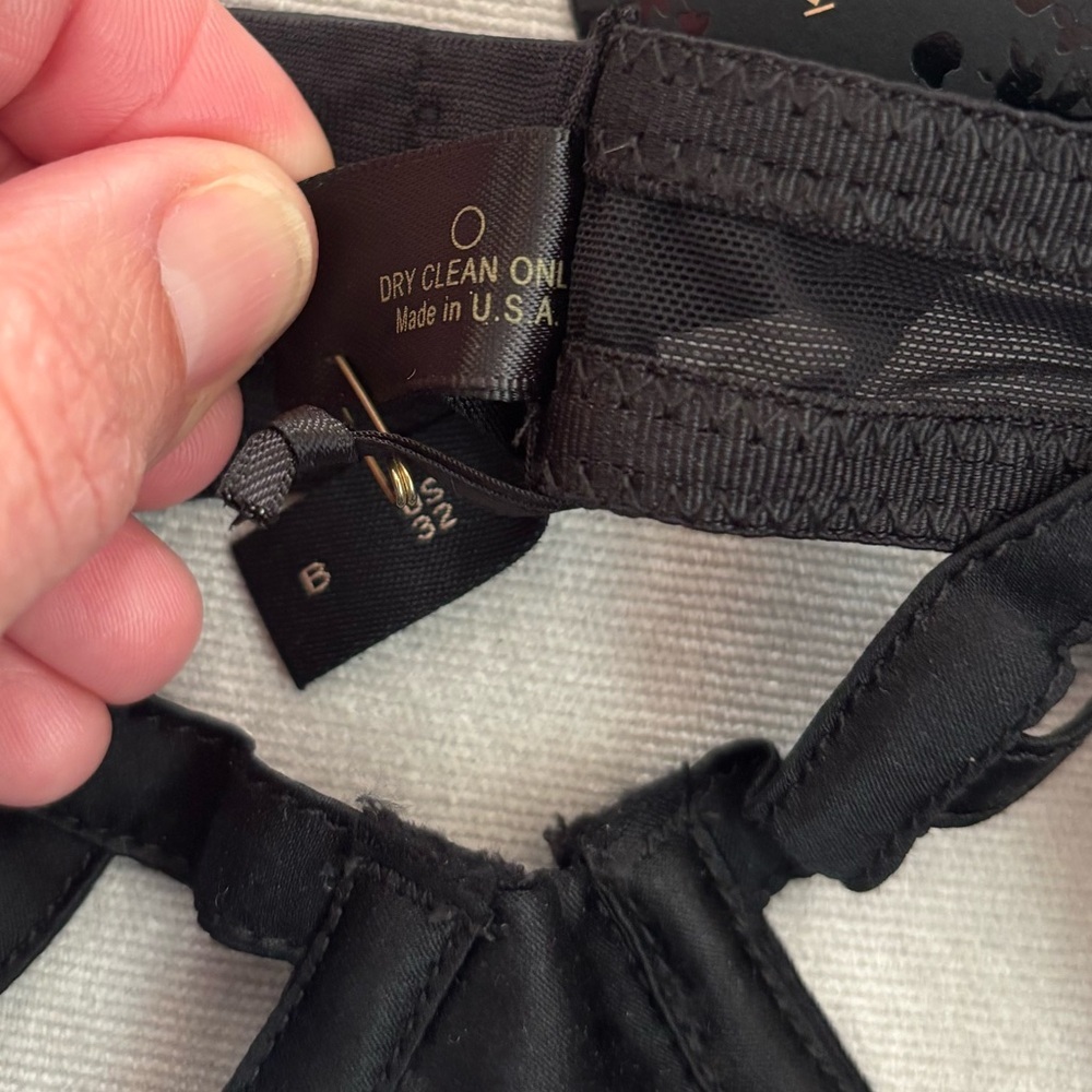Kiki De Montpatnasse Black Silk Voyeur Cage Balconette Cutout Bra Size 32B - Picture 9 of 9